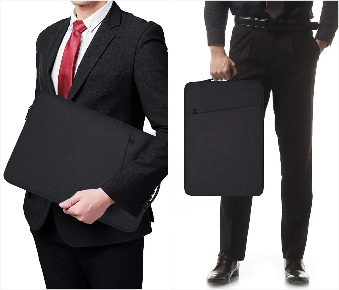 15.6 Inch Laptop Sleeve Case for HP ENVY X360, HP Pavilion 15.6, ProBook, OMEN 15, Lenovo IdeaPad 15.6, Acer Aspire 15, Chromebook 15, Dell Inspiron 15, ASUS Vivobook 15 Computer Bag with handle