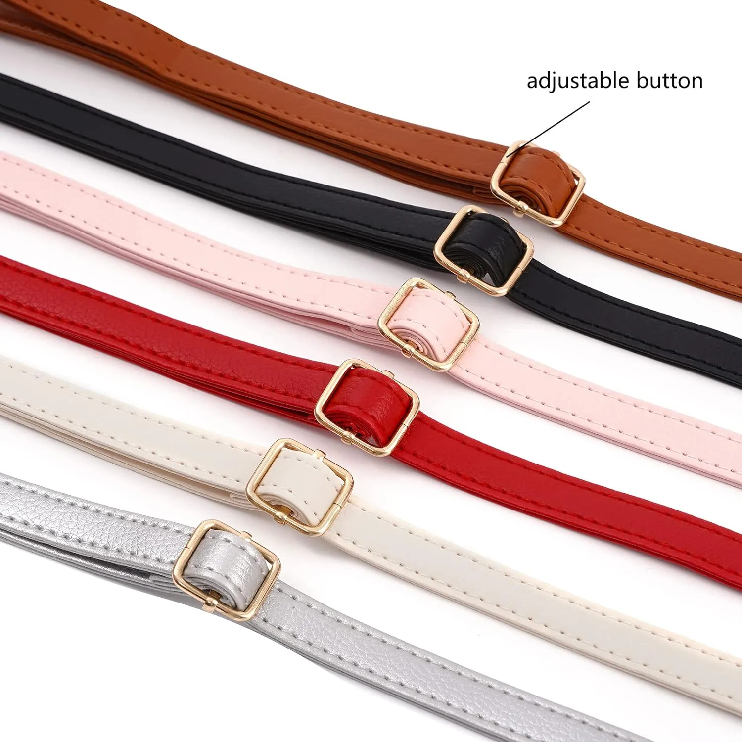 Adjustable Soft PU Leather Shoulder Crossbody Purse Strap Bag Chain Replacement