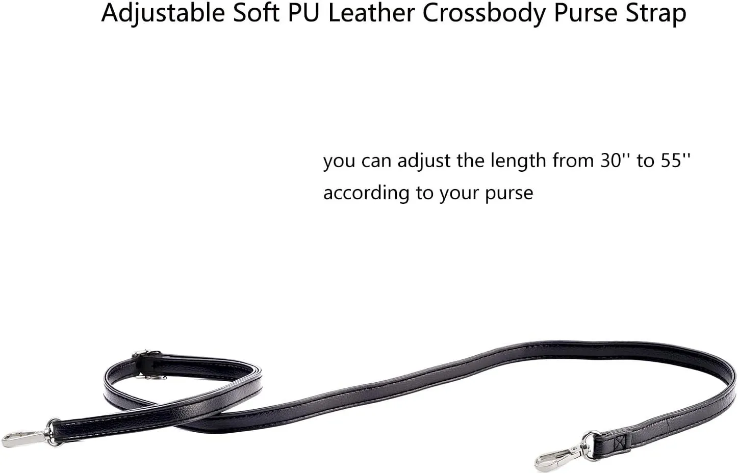 Adjustable Soft PU Leather Shoulder Crossbody Purse Strap Bag Chain Replacement