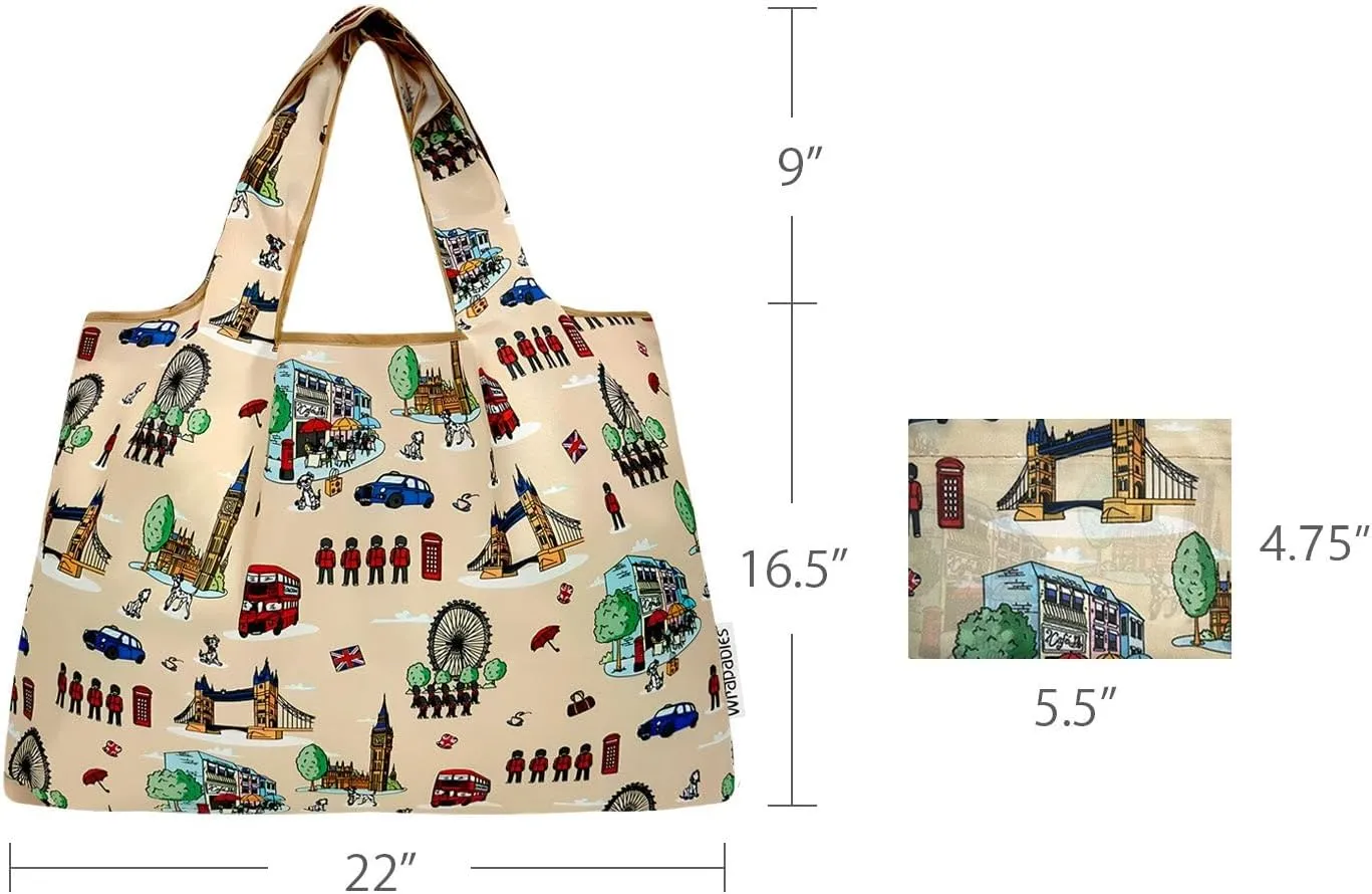 allydrew Large Foldable Tote Nylon Reusable Grocery Bags