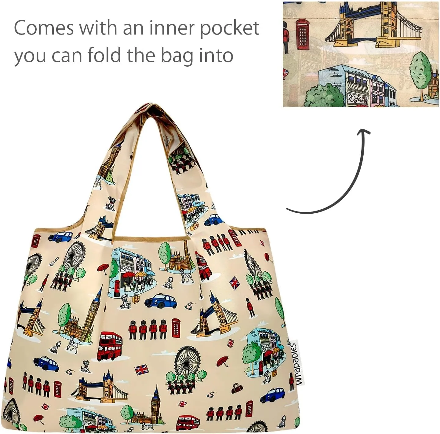 allydrew Large Foldable Tote Nylon Reusable Grocery Bags