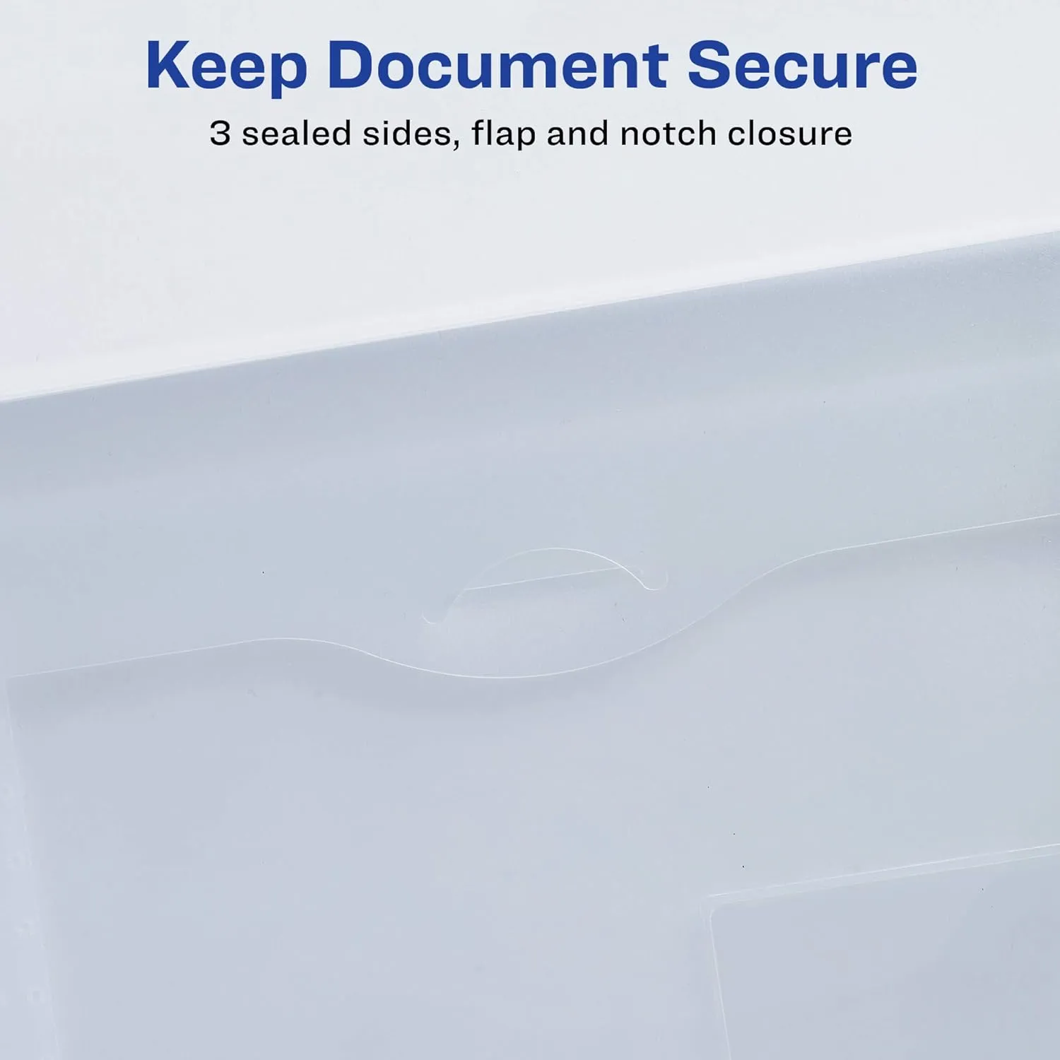 Avery Translucent Document Wallet, Clear Travel Document Organizer, Holds Up to 50 Pages, 12 Wallets (72278)