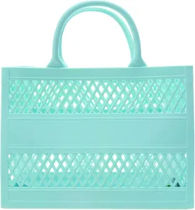Beach Bag, Jelly Beach Bag Plastic Basket Purse, Flower Tote Bag Aesthetic, Gift Bag for Kids,Girls, Women