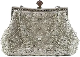 Beaded Purse Bags and Clutch- Evening Bags Wedding Women's Elegant and Stylish Handbag Collection- (black)
