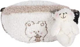 Bear Plush Waist Bag Plush Fanny Pack Fleece Belt Bag Fanny Pack Purse With Adjustable Wide Strap Cute Crossbody Bags Fuzzy Fanny Pack For Girls Women
