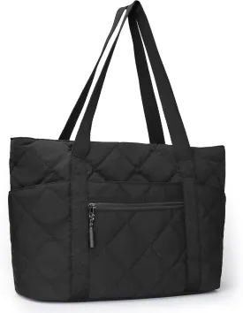 befen Laptop Tote Bag for Women Work, Travel Tote Bags Nurse Puffer Quilted Handbags, Lightweight Waterproof Beach Purse