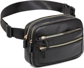 Belt Bag for Women Fanny Pack Crossbody with Adjustable Strap Fashion Leather Waist Packs