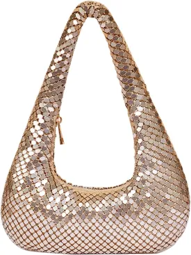 Bling Sequin Evening Bags for Women Ladies Sparkling Party Prom Cute Hobo Clutch Handbag Underarm Bag