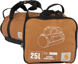 Carhartt Classic Round Duffel with Utility Pouch, Heavy-Duty, Water-Resistant Packable Gear Bag for Jobsite, Gym, and Travel