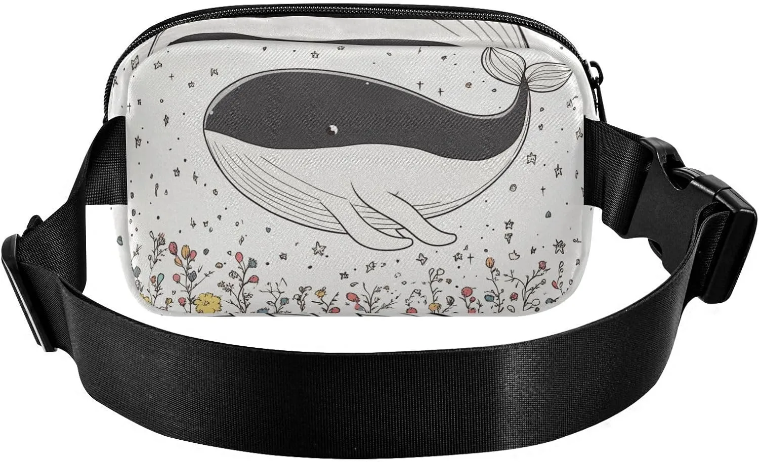 Chic Whale Trendy Fanny Pack Waist Bag for Women Men Teens Small Crossbody Sport Bag with Adjustable Strap for Shopping Sports Work