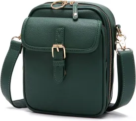 ChuLian Vintage Crossbody Bag For Women Men Small Messenger Bag Crossbody Handbags Large Shoulder Bags With 10 Card Slots