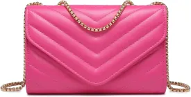 Dasein Women Small Quilted Crossbody Bags Stylish Designer Evening Bag Clutch Purses and Handbags with Chain Shoulder Strap