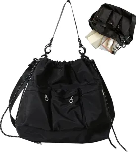 Drawstring Bucket Bag Nylon Crossbody Tote Bag Handbags for Women