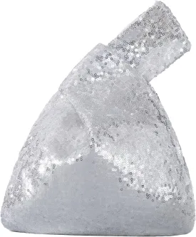 Eternal Beauty Sequin Wrist Bag, Women's Mini Portable Wristlet Knot Pouch, Sparkly Small Cute Evening Wallet Handbag Purse