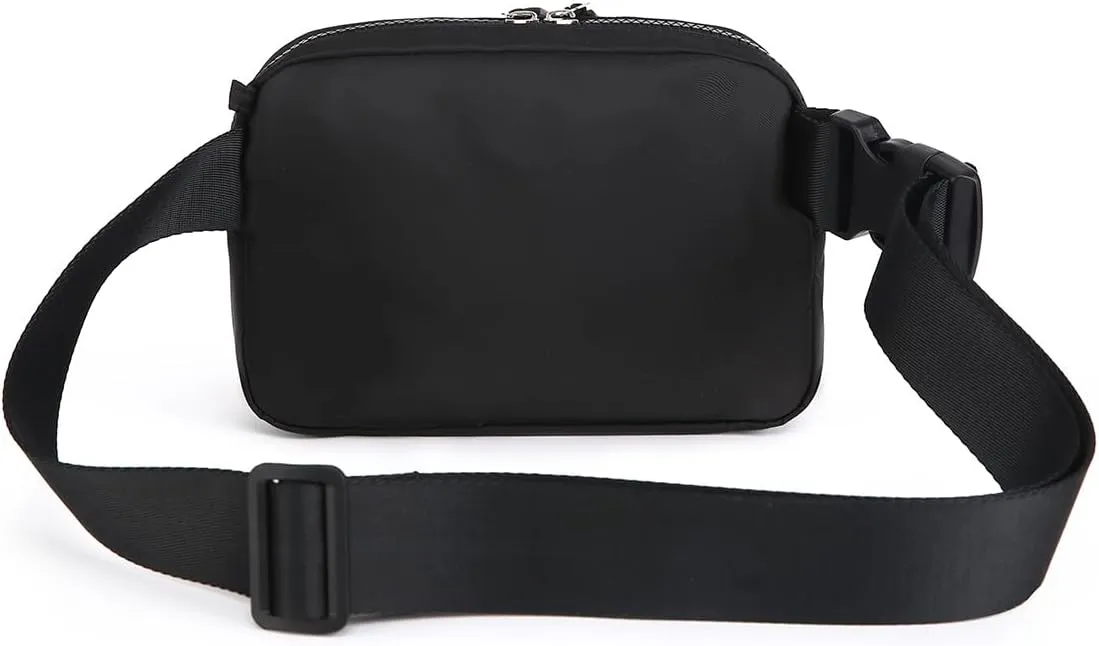 Fanny Pack for Women Man, Fashion Water Resistant Waist Packs, Crossbody Belt Bag with Adjustable Strap,Black