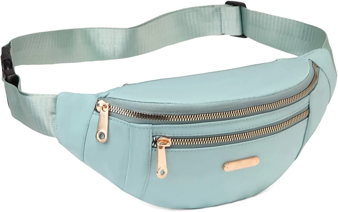 Fanny Packs Waist Bag for Women, Fashion Fanny Packs with Adjustable Strap for Travel Sports Running Blue