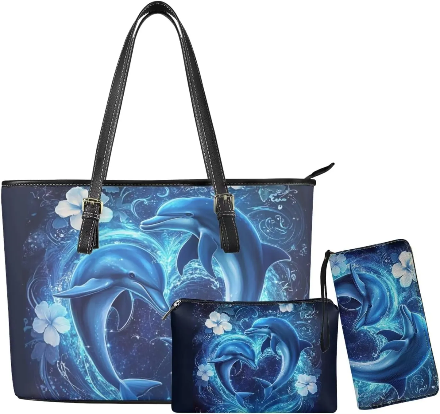 Fashion Handbags for Women Shoulder Bags Tote Satchel Hobo 3pcs