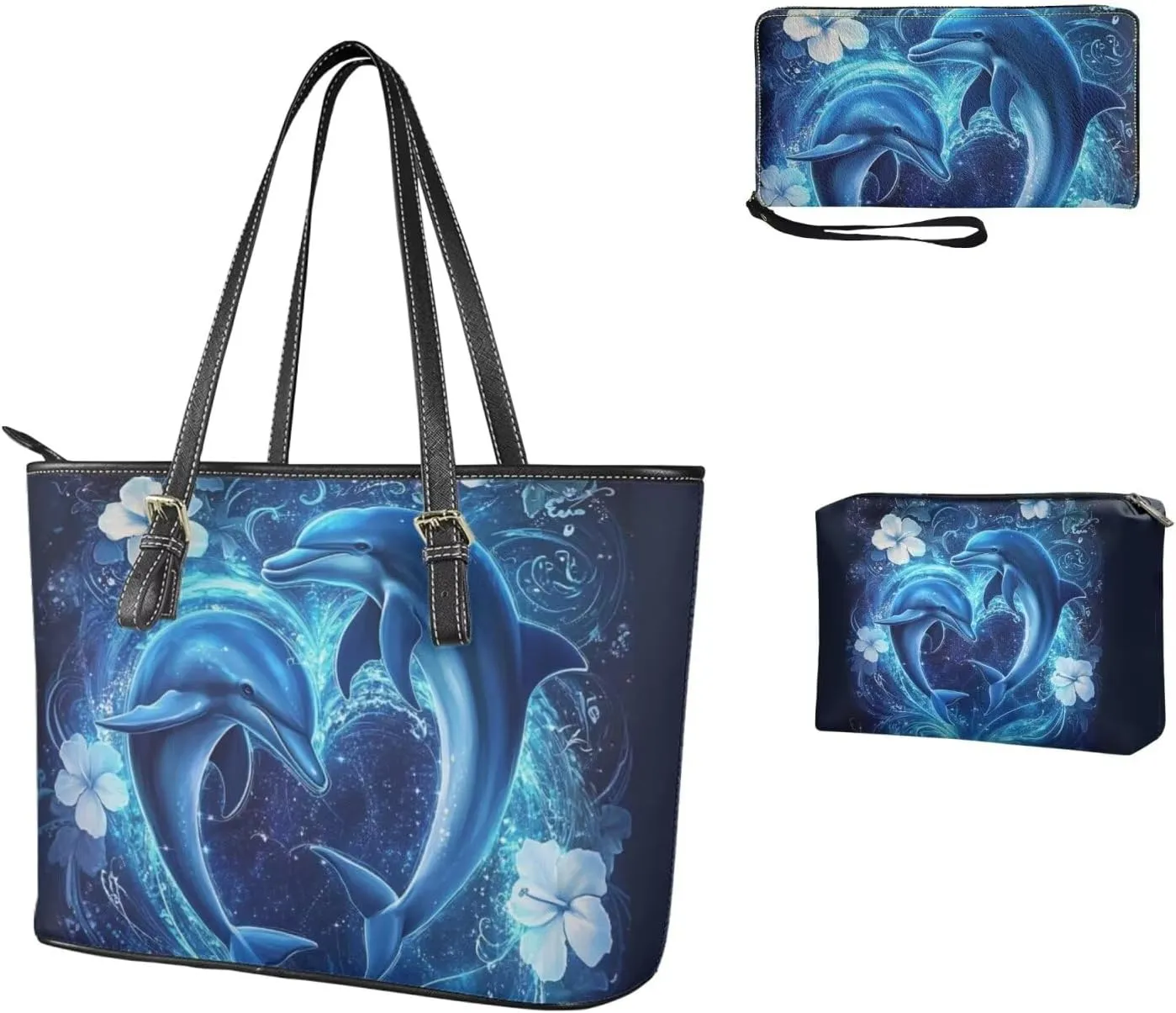 Fashion Handbags for Women Shoulder Bags Tote Satchel Hobo 3pcs