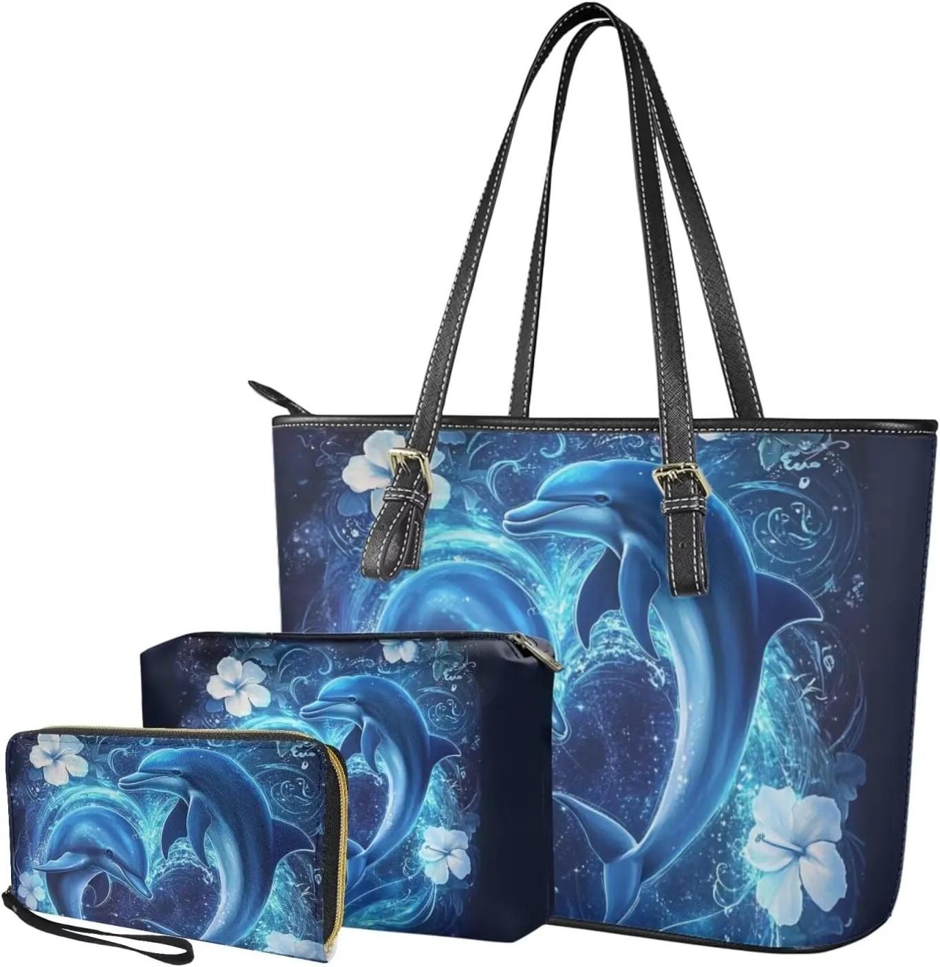 Fashion Handbags for Women Shoulder Bags Tote Satchel Hobo 3pcs