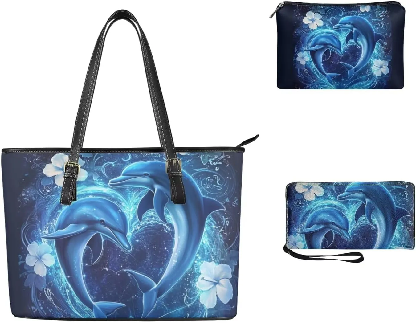 Fashion Handbags for Women Shoulder Bags Tote Satchel Hobo 3pcs