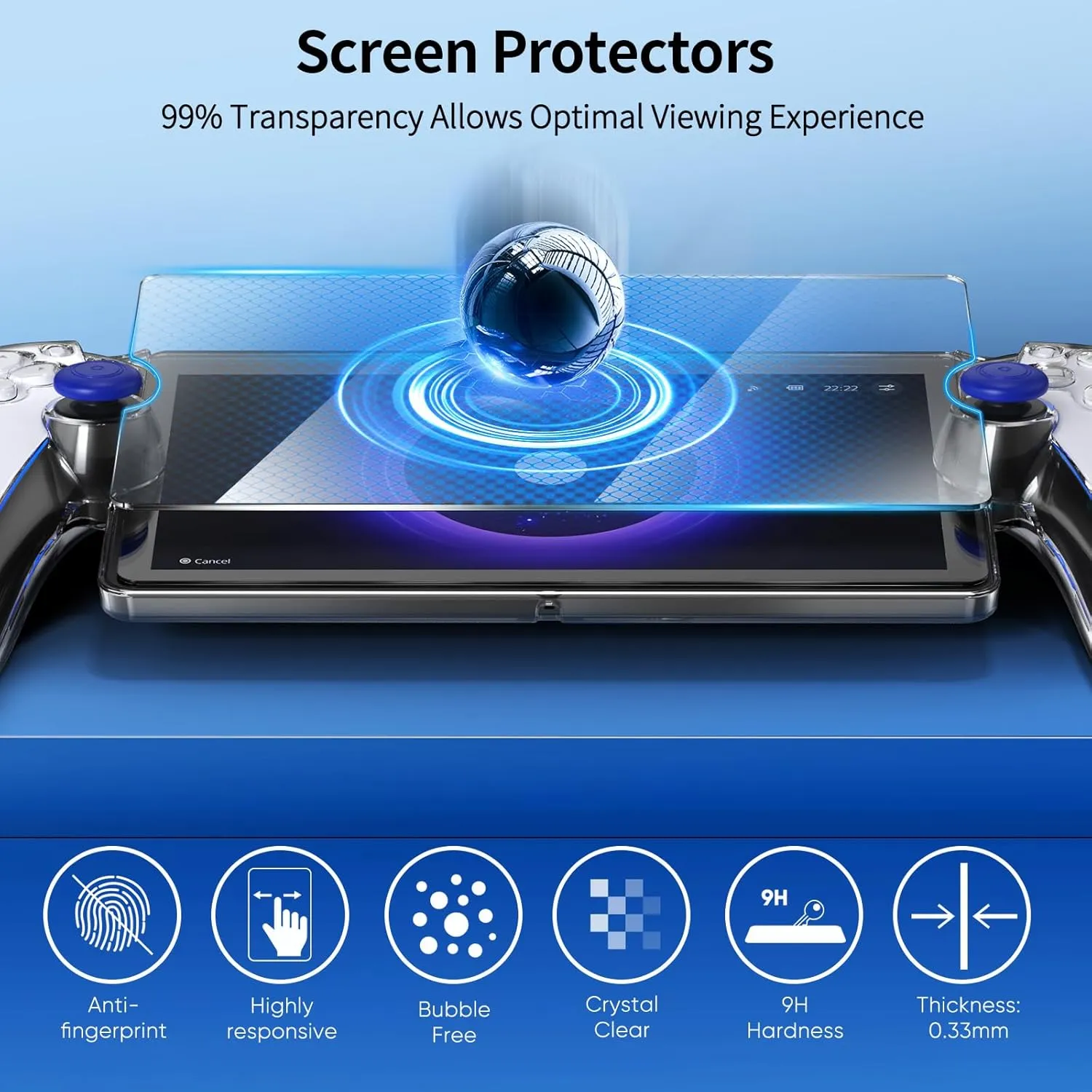 FYOUNG 3 in 1 Accessories Bundle for Playstation Portal, Carrying Case & Hard PC Clear Cover Skins Set with Screen Protector, Protective Shell Portable Travel Handbag for PS5/PSP Portal Console
