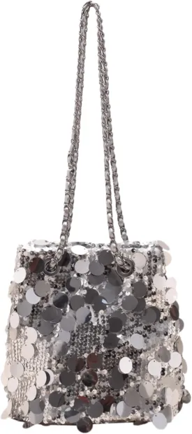 Glitter Sequin Evening Shoulder Crossbody Bag Women Bling Handbag and Purse Sparkly Prom Party Bucket Bag