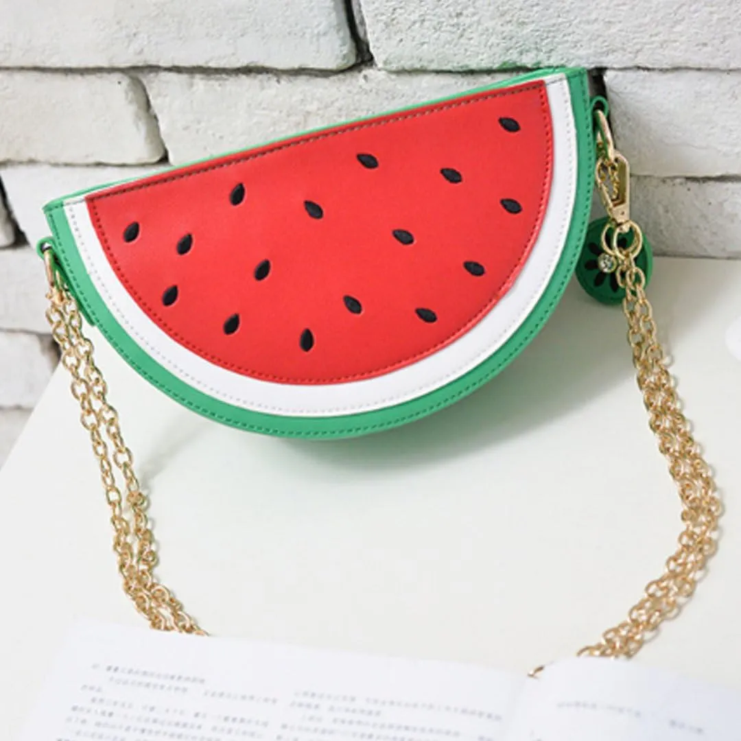 Goclothod Handbag Cute Fruit Crossbody Bag Weave Summer Beach Shoulder Bag