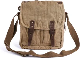 GOOTIUM Canvas Crossbody Bag - Small Messenger Bag | Vintage Shoulder Purse