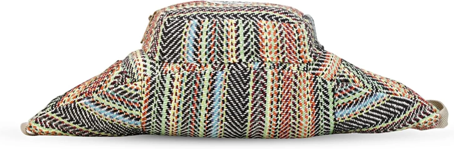 Hemp Fanny Pack,Adjustable Waist and Multiple Pockets,Waist Bag & for all purpose (Multi-12)