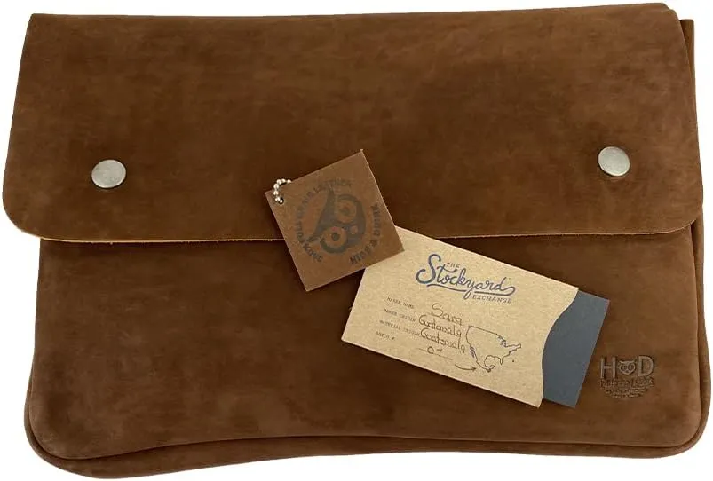 Hide & Drink, Vintage Folder Document Holder, File Case, A5 Binder, Envelope Portfolio, Full Grain Leather, Handmade