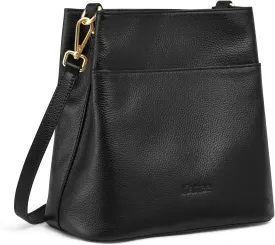 Kattee Leather Handbags for Women, Soft Shoulder Tote Crossbody Purses Bucket Bags with 2 Straps