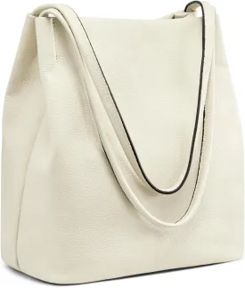 Kattee Women Soft Genuine Leather Totes Shoulder Bag Purses and Handbags with Top Magnetic Snap Closure
