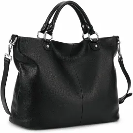 Kattee Women's Soft Leather Tote Bag, Top Satchel Purses and Handbags