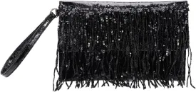 KUANG! Women Sparkling Glitter Evening Clutch Handbag Clutch Bag Sequin Tassels Purse Handbags for Party