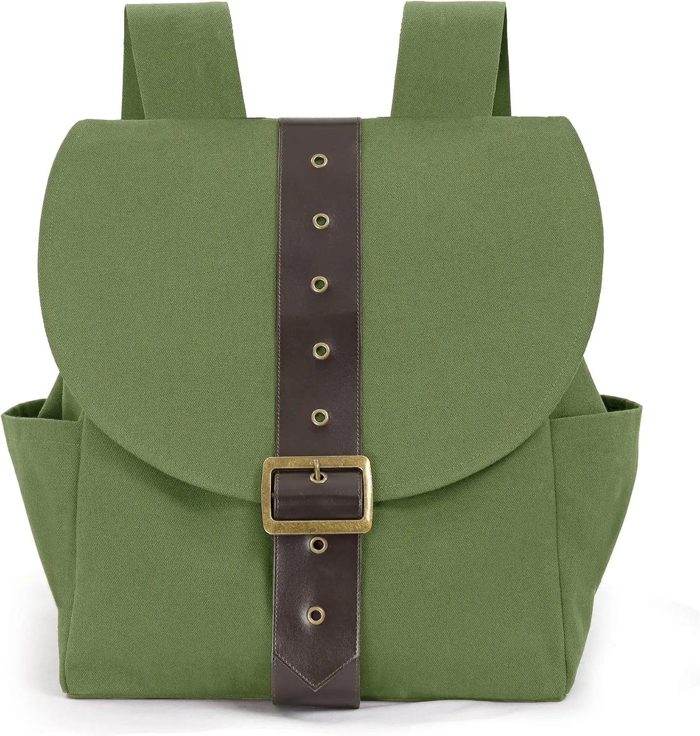 KUOIN Renaissance Vintage Canvas Bag for Women, Medieval Travel Rucksack Backpack (Green)