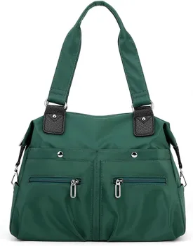 Langrents Nylon Waterproof Tote Bag, Langrents Large Capacity Multi Pocket Shoulder Bag, Handbags Purses Travel Bag