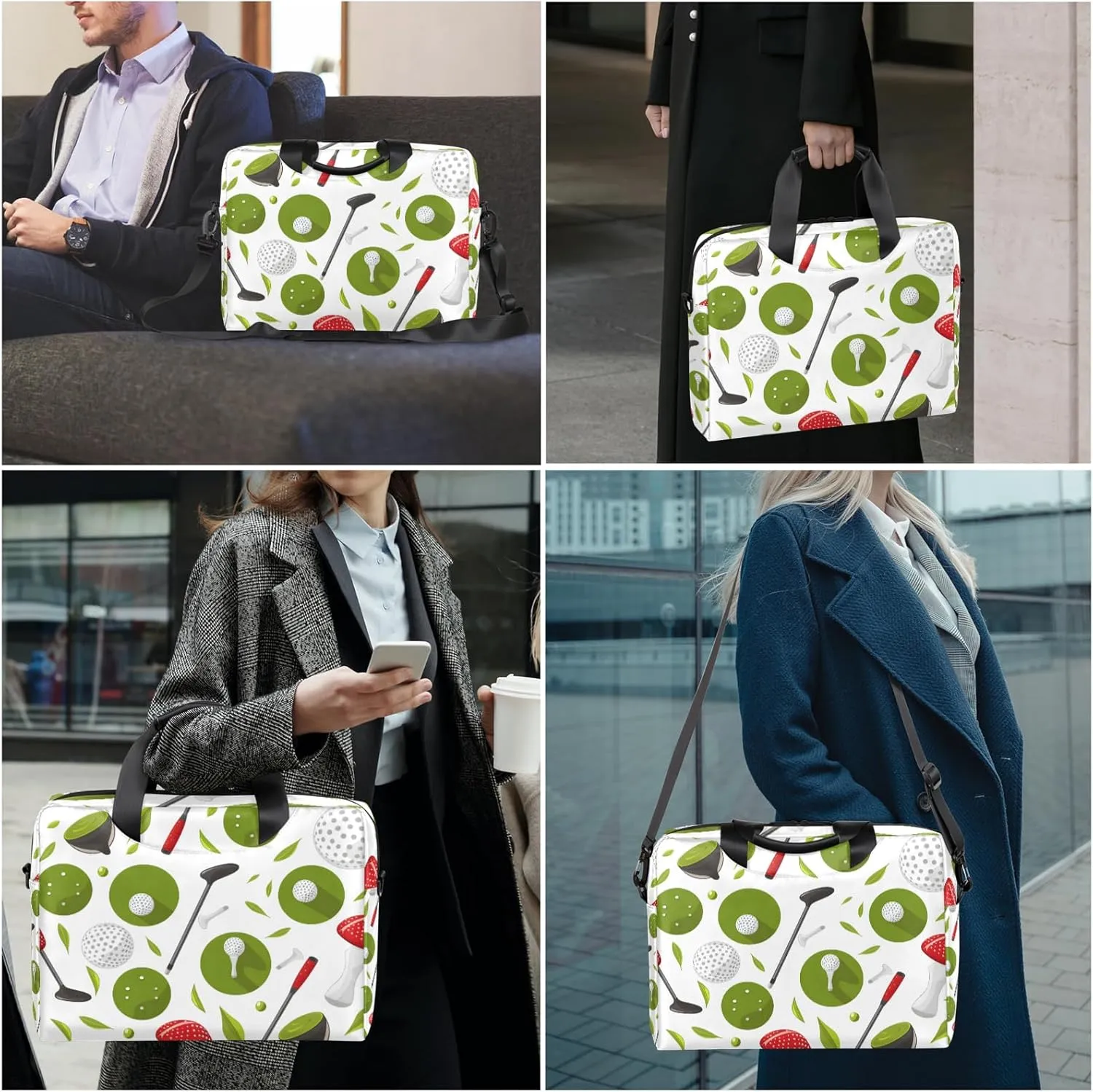Laptop Bag 15.6 Inch Laptop Sleeve Case with Shoulder Straps Computer Slim Briefcase for Men and Women