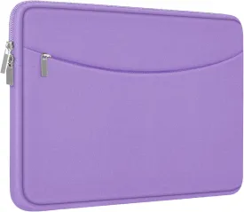 Laptop Sleeve 15.6 inch, Shockproof Protective Laptop Cover Briefcase Carrying Computer Bag with Accessory Pocket, Portable Computer Case Compatible with MacBook, HP, Dell, Lenovo, Asus, Purple