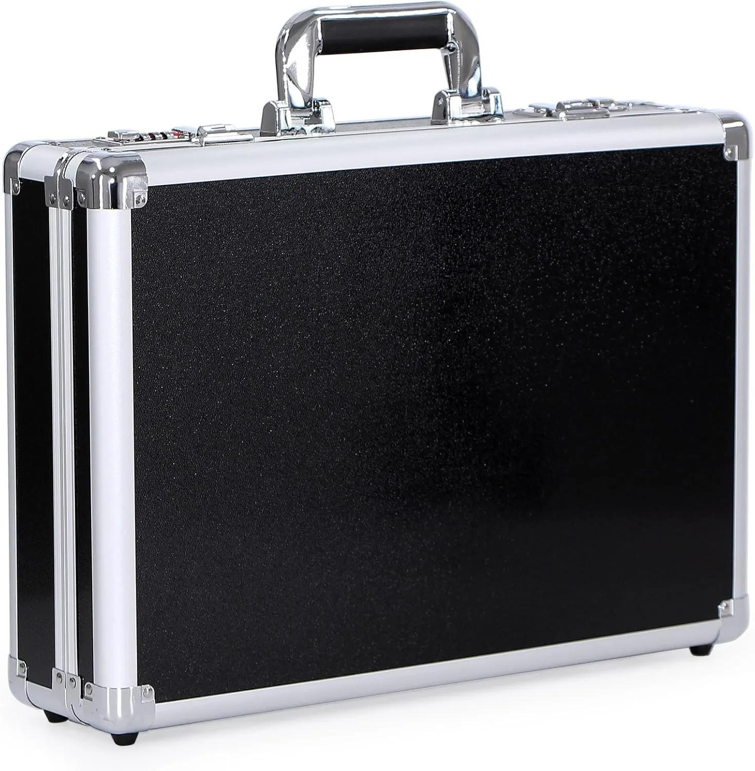 Locking Hard Briefcase with Dual Combination Locks 18x4.7x12.6 Inch Laptop Case Attache case Document Case Suitcase for Business Travelling & Meeting Black (Large)