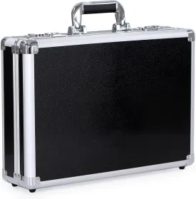 Locking Hard Briefcase with Dual Combination Locks 18x4.7x12.6 Inch Laptop Case Attache case Document Case Suitcase for Business Travelling & Meeting Black (Large)