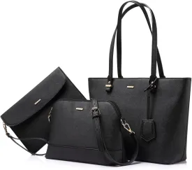 LOVEVOOK Handbags for Women Shoulder Bags Tote Satchel Hobo 3pcs Purse Set