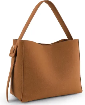 Minimalist stylish commute daily Eco-friendly leather travel Soft bucket bag crossbody bag with adjustable shoulder strap