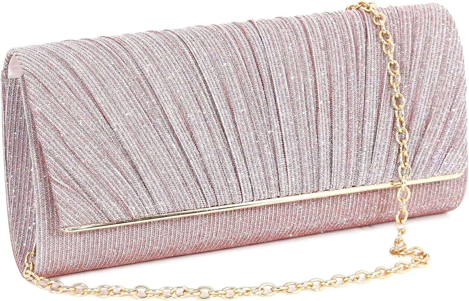 Naimo Flap Dazzling Small Clutch Bag Evening Bag With Detachable Chain