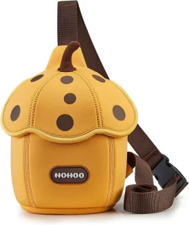 NOHOO Kids Fanny Pack, boys girls Crossbody bag With adjustable shoulder strap, Waterproof Neoprene Fabric Fanny pack For School, Travel, Graduation Season - Pumpkin
