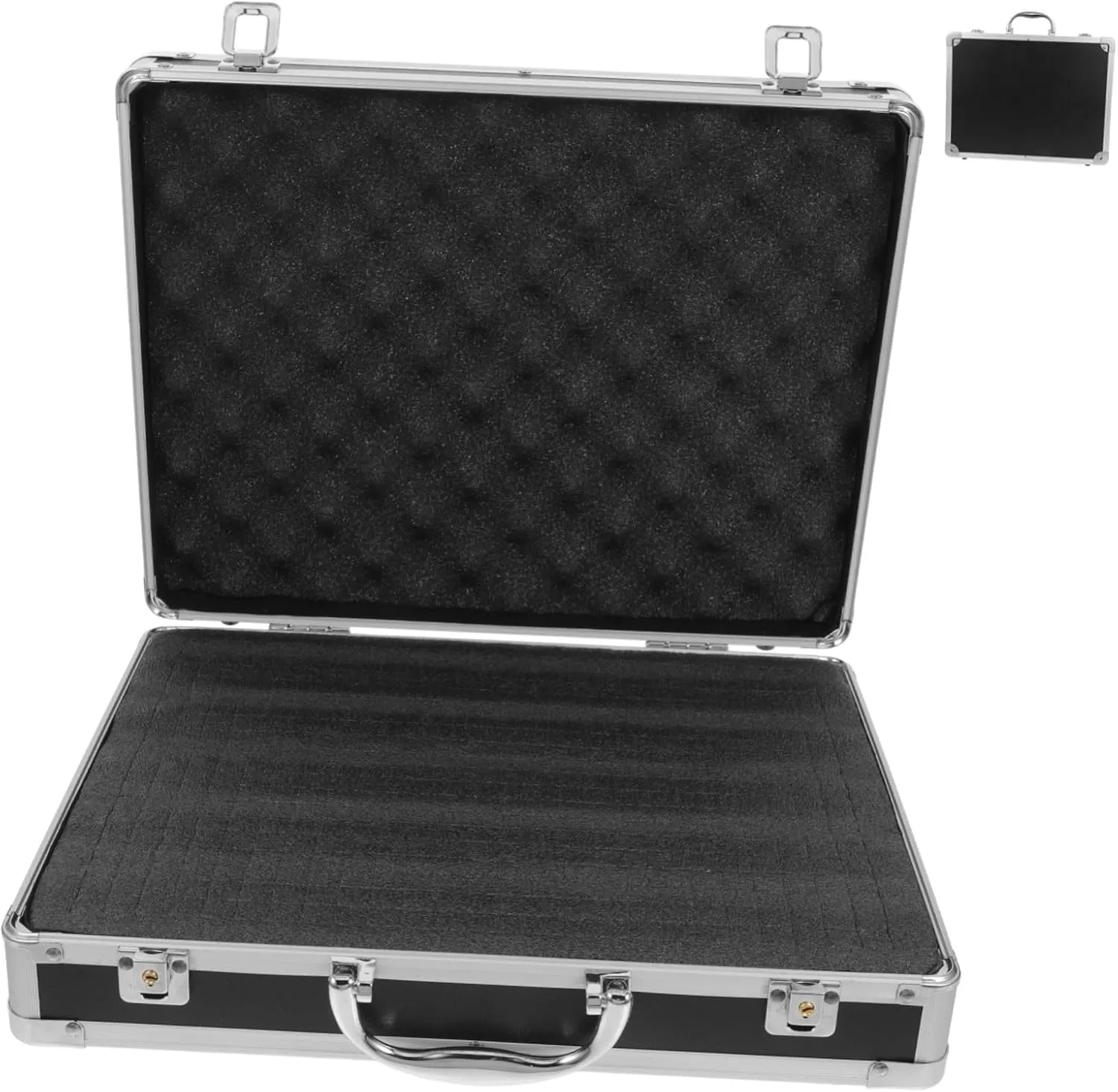 Portable Aluminum Briefcase Metal Case Hardcase for Men Briefcases Tool Case Safe Document Box