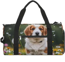 Puppies And Dandelions Gym Bag for Men Women, Waterproof Gym Tote Bags, Large Duffel Bag for Travel Workout Puppies And Dandelions Gym Bag for Men Women, Waterproof Gym Tote Bags, Large Duffel Bag for Travel Workout