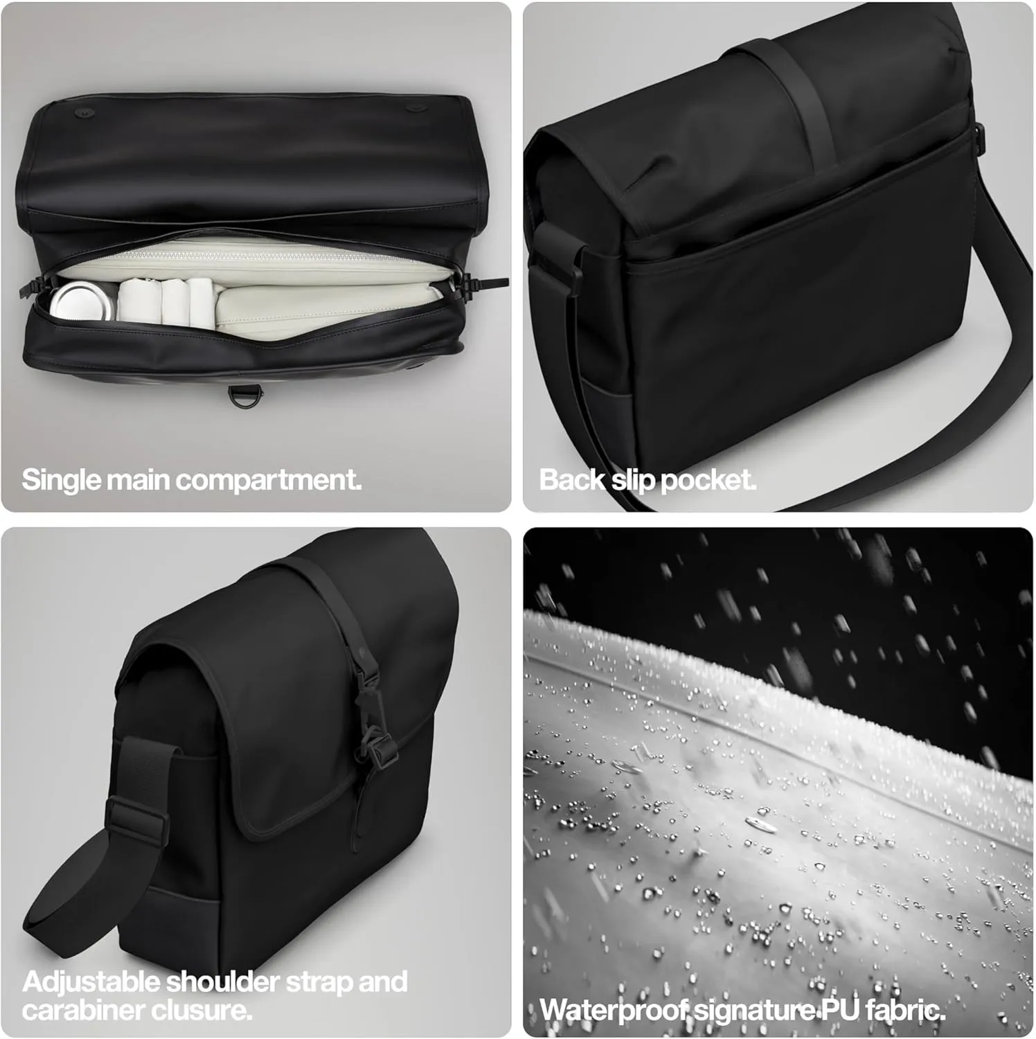 RAINS Messenger Bag - Laptop Bag for men and women - Fits 16 laptop or tablet