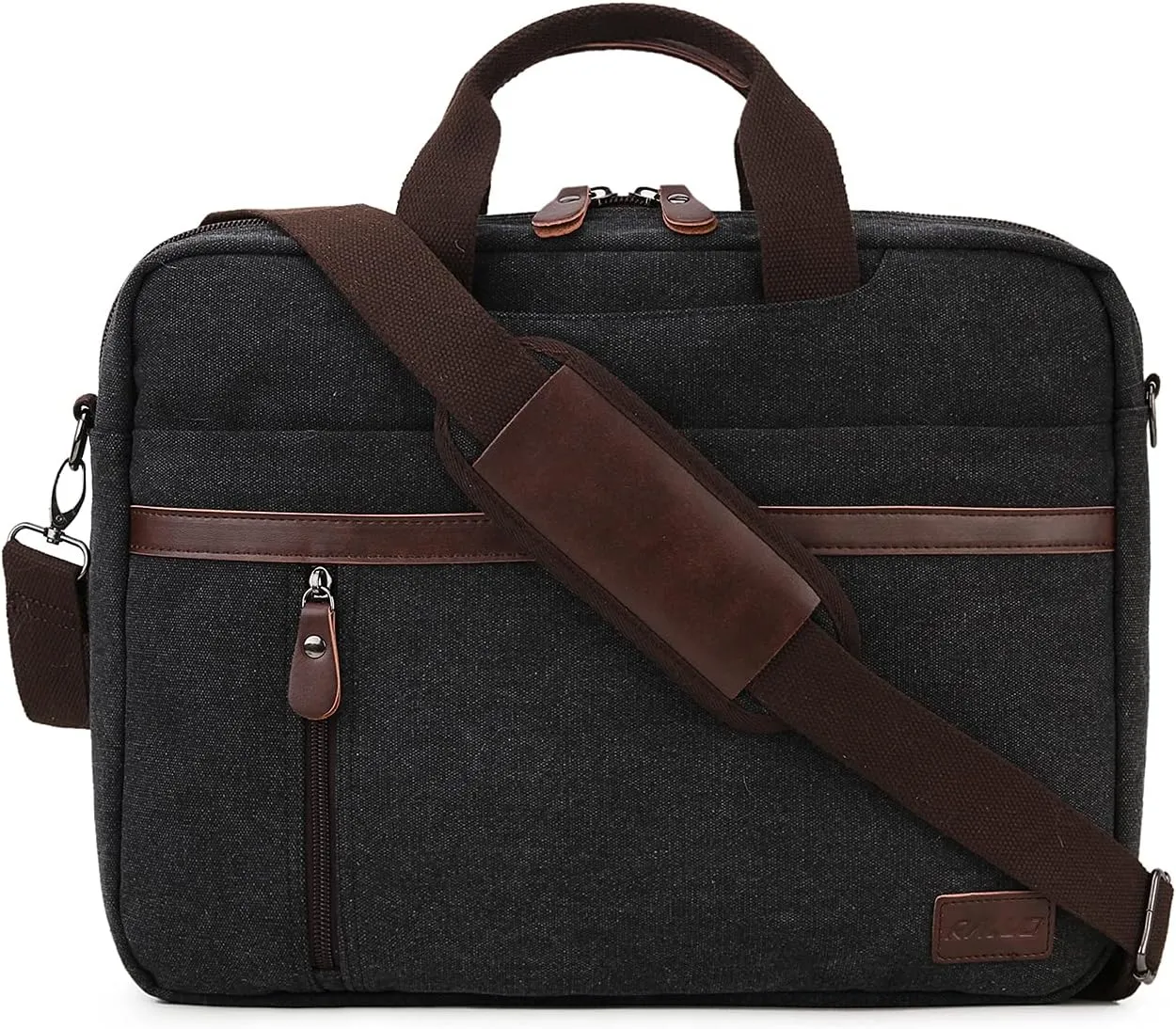 RAVUO Messenger Bag for Men, Water Resistant 17.3 inch Laptop Business Briefcase Canvas Shoulder Satchel for Work Business