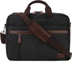 RAVUO Messenger Bag for Men, Water Resistant 17.3 inch Laptop Business Briefcase Canvas Shoulder Satchel for Work Business