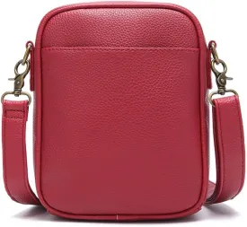 RFID blocking Anti-theft Crossbody Bag Vintage Mini Messenger Bag Travel Waterproof Purse with Built in Wallet